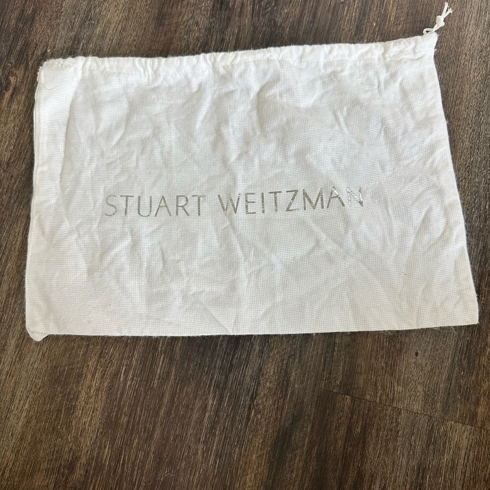 Stuart Weitzman White Cotton Storage Bag
